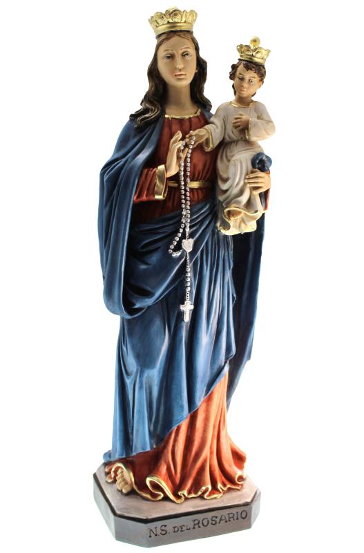 statua madonna del rosario cm 55 resina