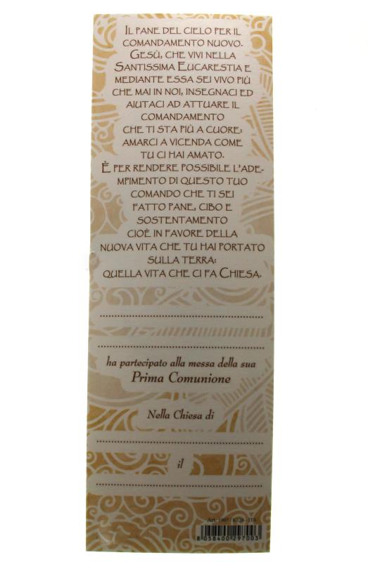 ricordo prima comunione ciondolo con cartoncino