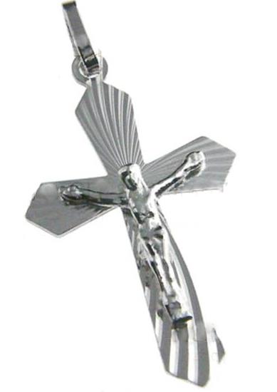 croce in argento con corpo cm 3,4