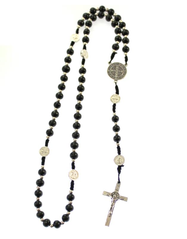 rosario san benedetto corda legno nero