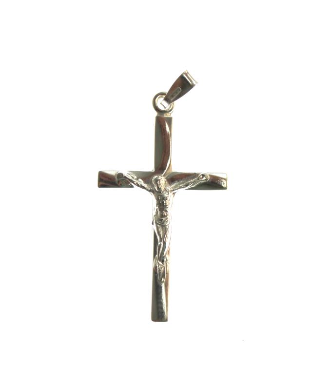 croce in argento con corpo altezza cm 3,5