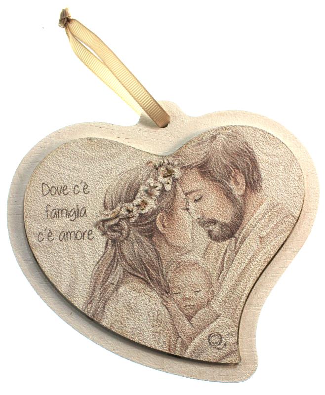 cuore sacra famiglia cm 13x14