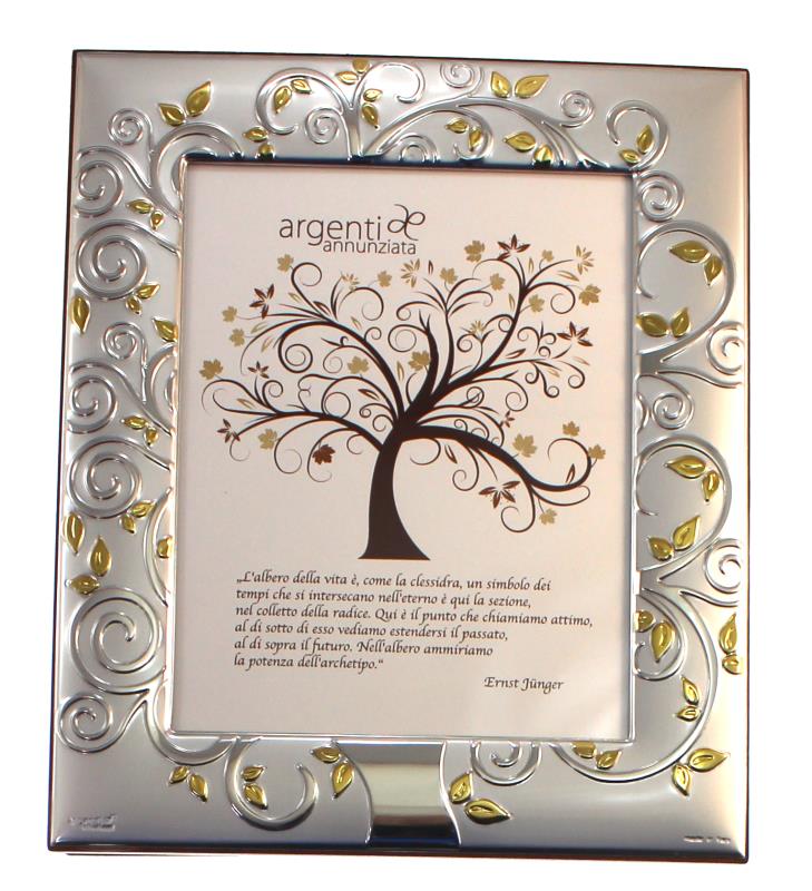 cornice portafoto albero della vita argento 20x25