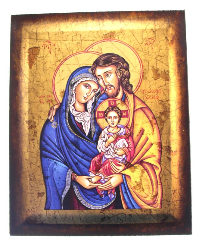 icona sacra famiglia cm 20x16