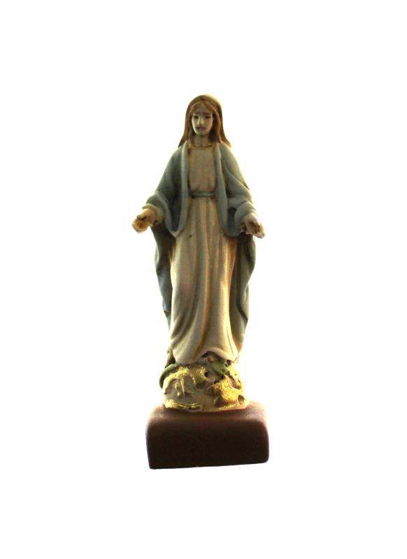 statua madonna miracolosa cm 7 resina colorata