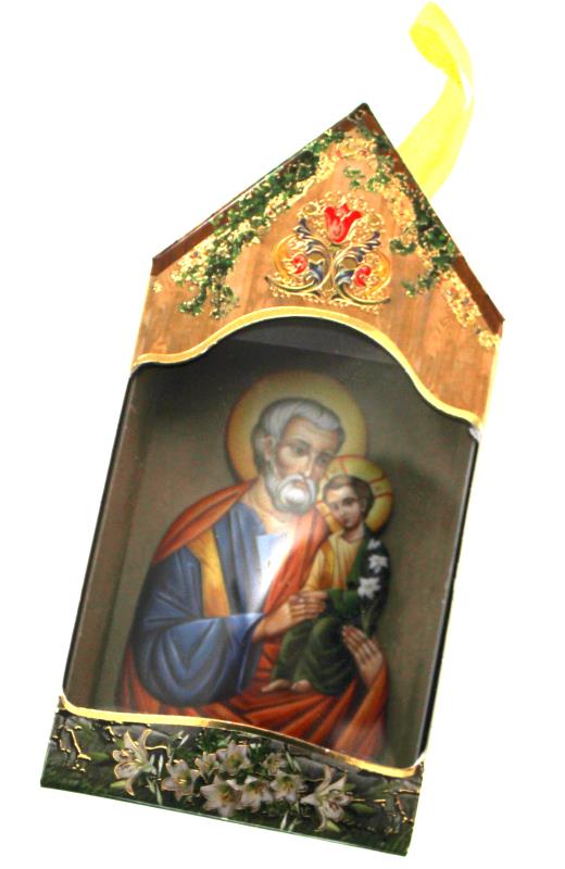quadretto san giuseppe cofanetto cm 15x7