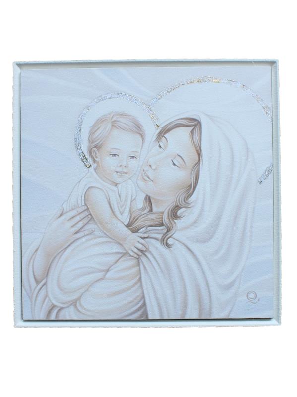 quadro maternita con cornice cm 37x37