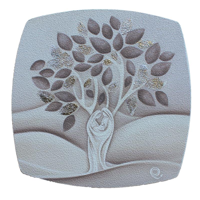 quadro albero della vita decorato cm 15x15