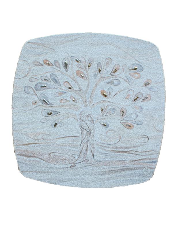 quadro albero della vita decorato cm 21x21