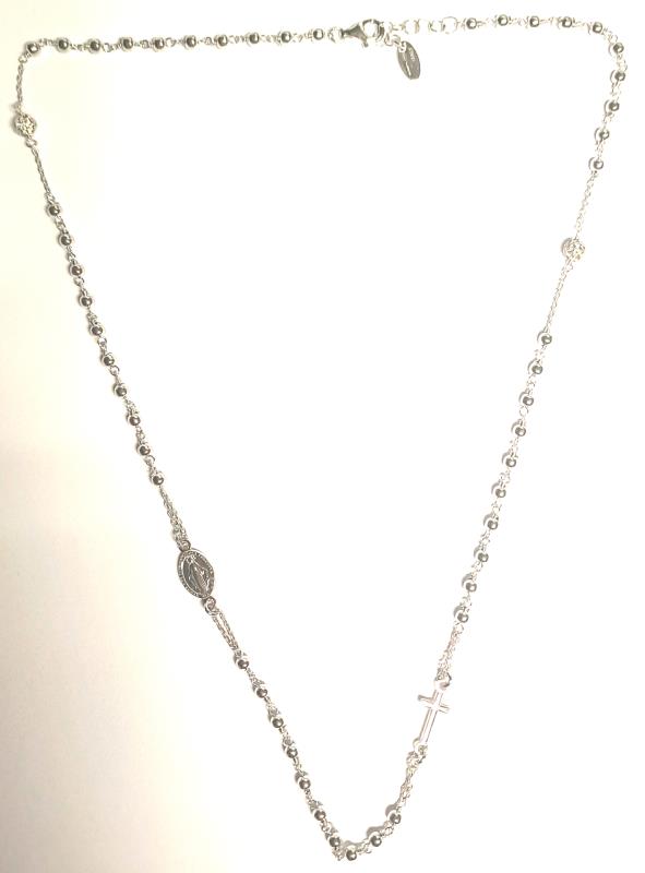 collana giricollo rosario argento