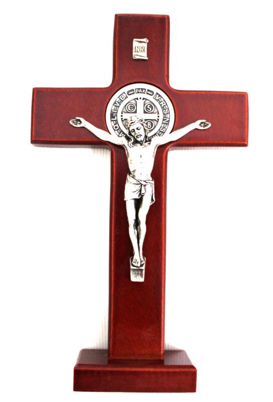 crocifisso san benedetto con base cm 21
