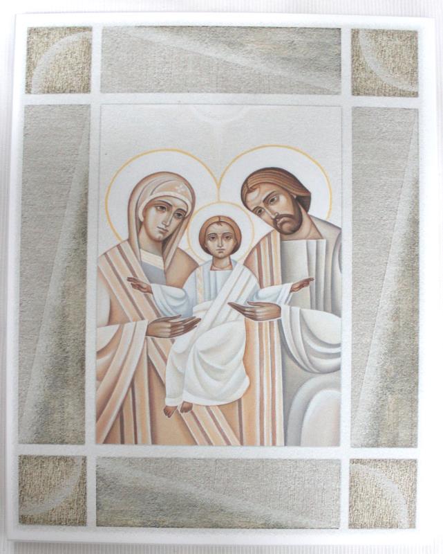 quadro sacra famiglia decorato cm 20x25