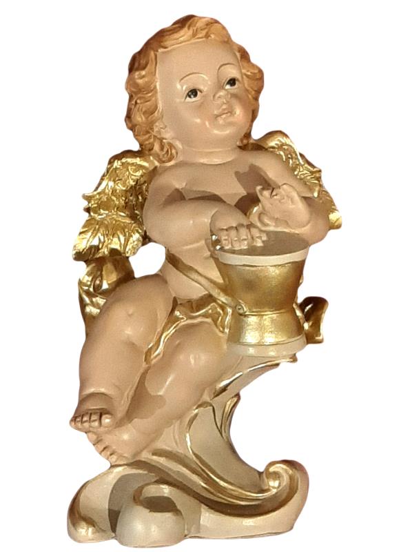 angeli musicanti in resina cm 18 da appoggio tamburo
