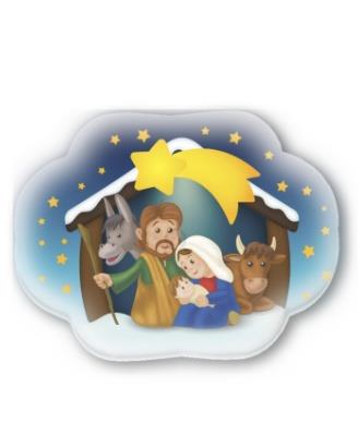 ricordino santo natale nuvoletta magnete cm 5