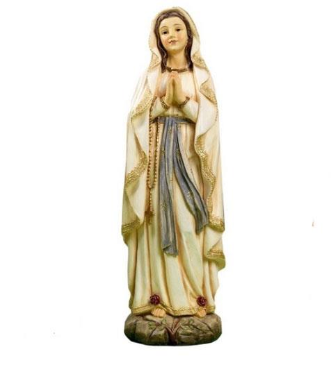 statua madonna di lourdes in resina altezza cm 13