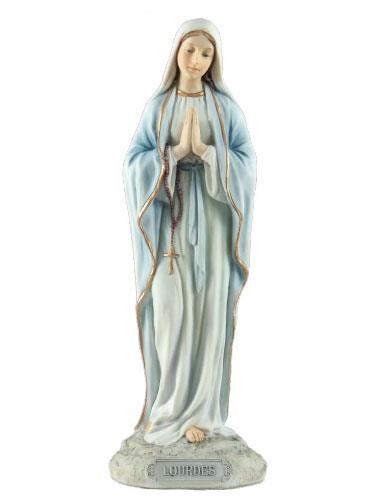 statua madonna di lourdes in resina altezza cm 21