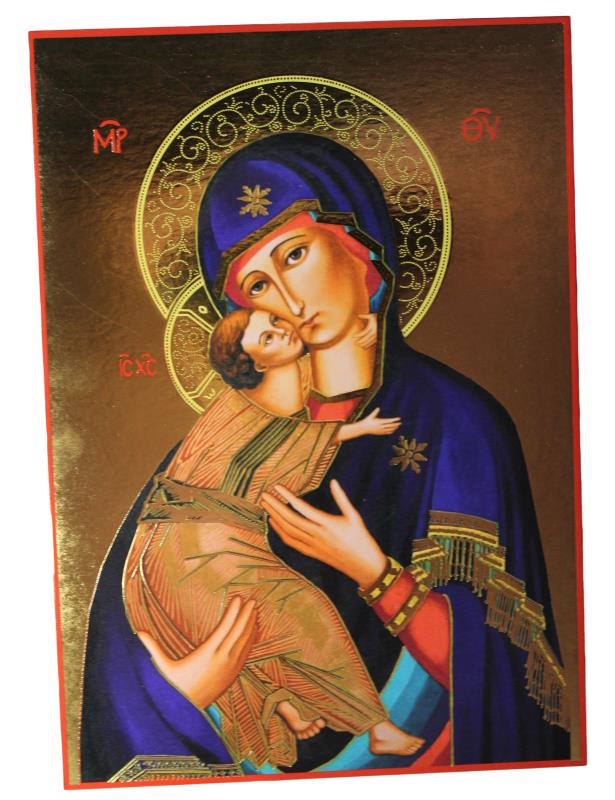 icona madonna della tenerezza cm 21x30