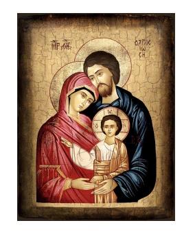 icona sacra famiglia formato 20x25 cm