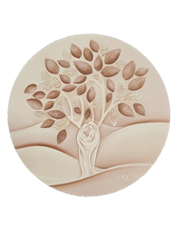 quadro albero della vita decorato cm 20x20