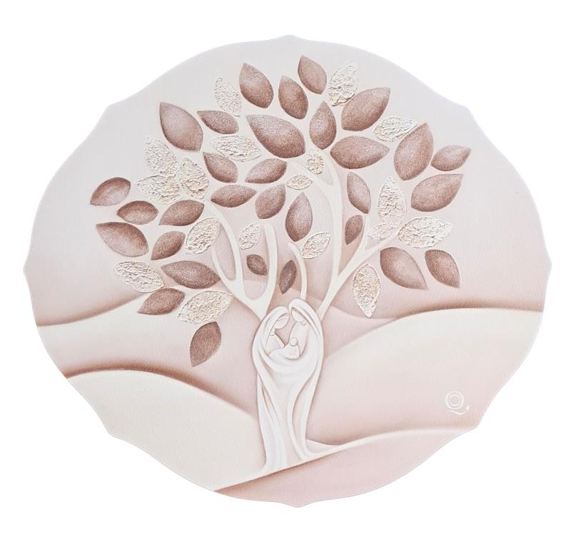 quadro albero della vita decorato cm 33x30