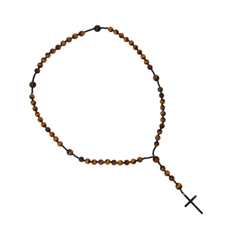 rosario  da portare al collo grani mm 8 tu
