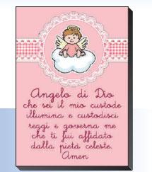 quadretto camera da letto bimba angelo di dio