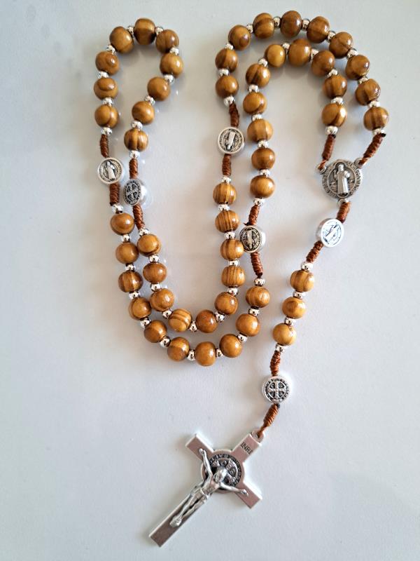 rosario san benedetto rilegato corda ulivo