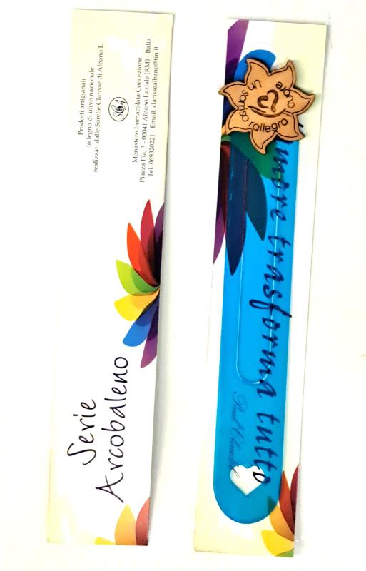 segnalibro con simbolo sole in legno