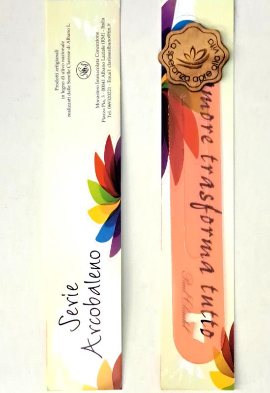 segnalibro con simbolo fiore in legno