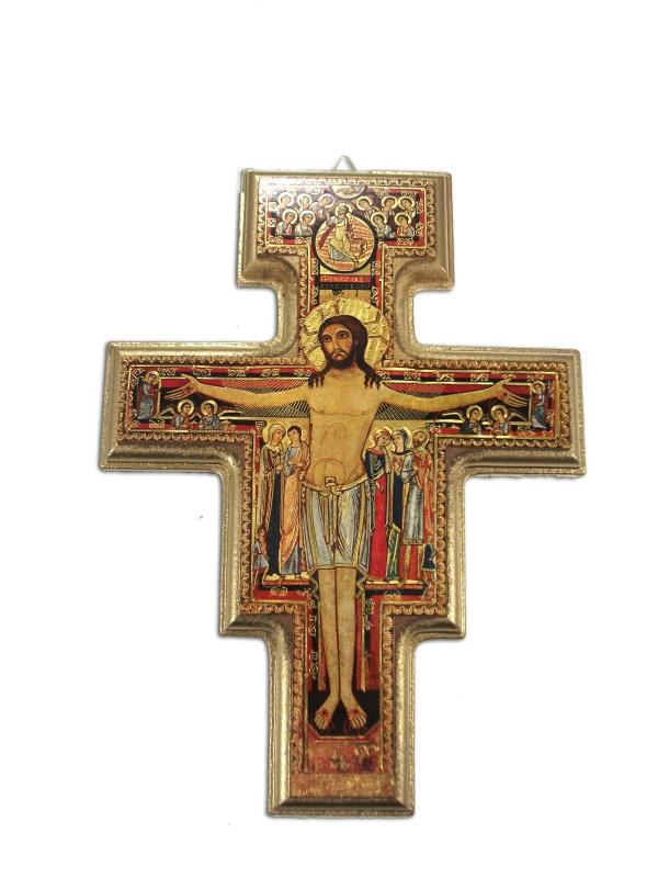 crocifisso san damiano 15x11 cm smussato