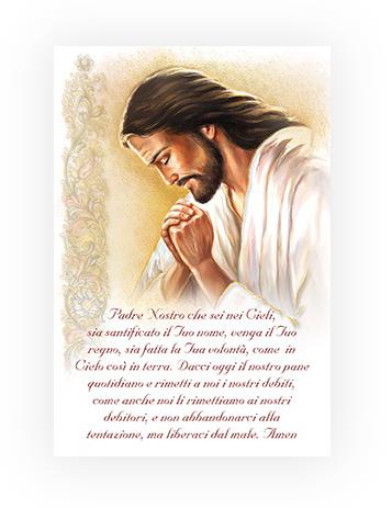 Pergamena Con Preghiera Padre Nostro Cm 10x15 Bomboniere Semprini Arredi Sacri