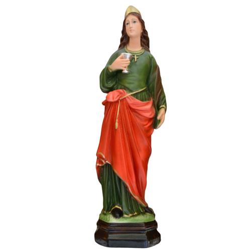 statua di santa lucia in resina altezza cm 40