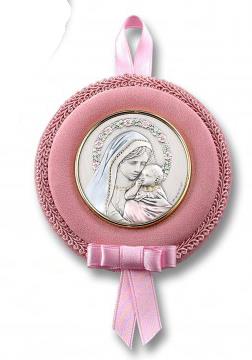 sopraculla maternita placca argento rosa