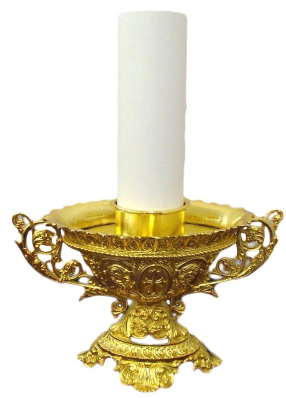 candeliere barocco dorato 21x33 cm