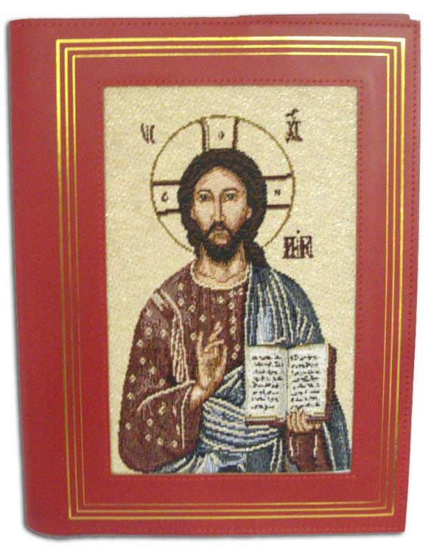 custodia per lezionario in pelle oro
