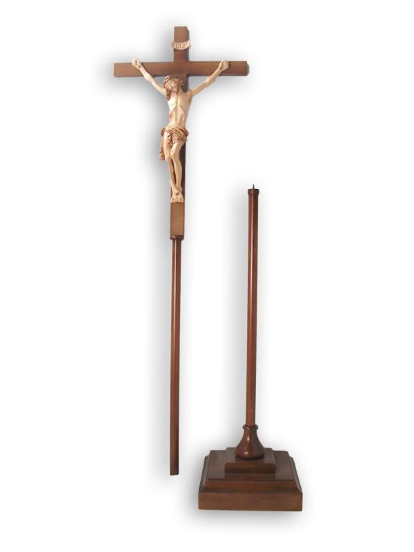 croce a stile in legno con base