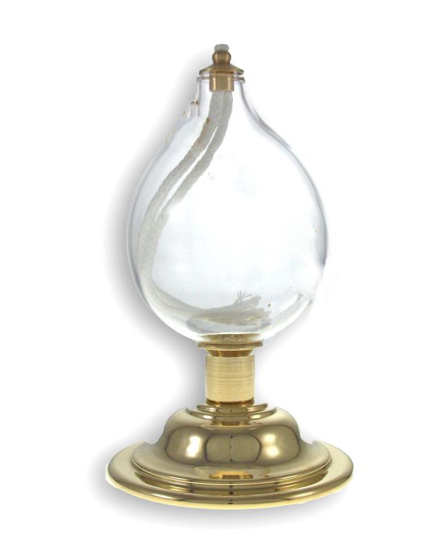 lampada goccia in vetro e metallo cm 14