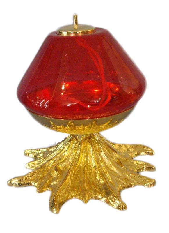 lampada da altare vetro rosso 20x17 cm