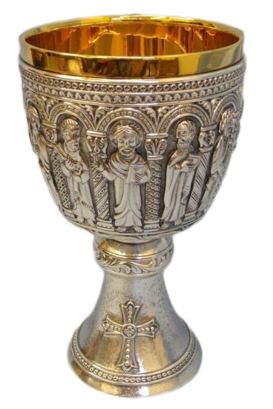 calice con patena apostoli cm 20