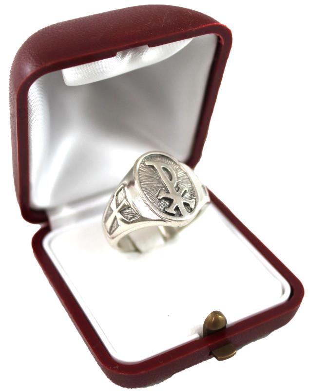 anello pastorale in argento