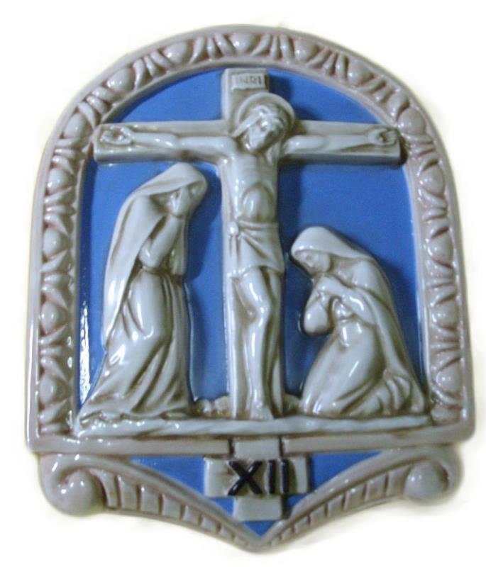 via crucis in ceramica cm 20x26