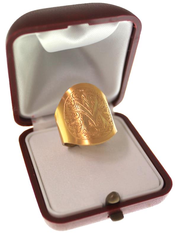anello pastorale in argento dorato