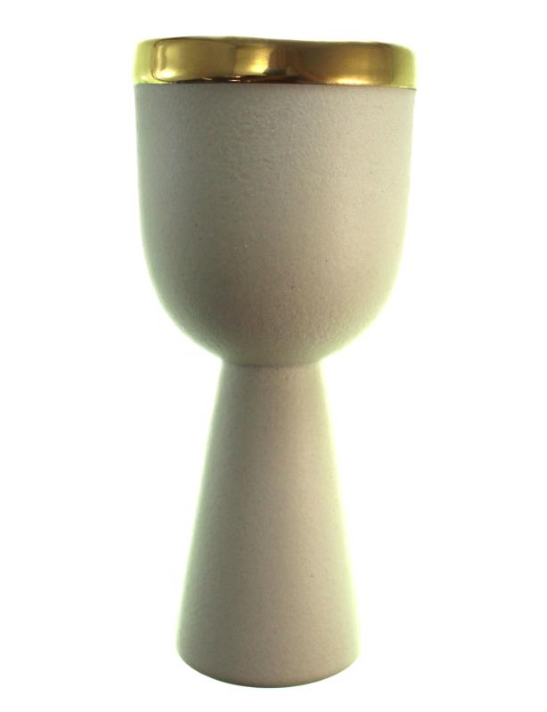 calice in gres porcellanato coppa oro cm 20