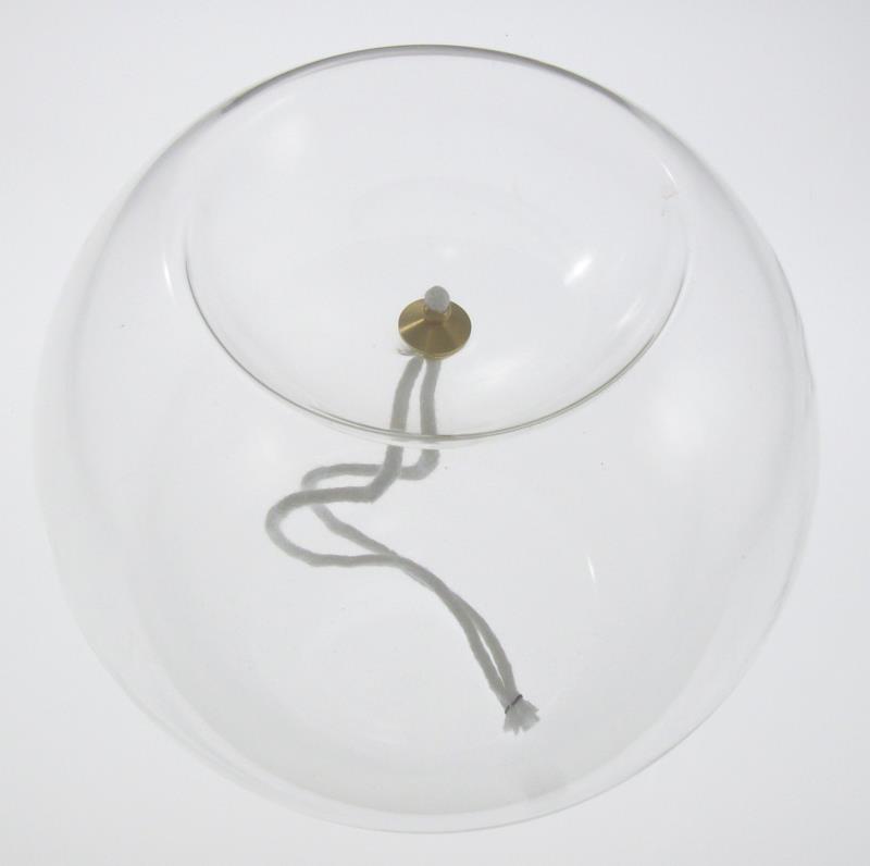 lampada in vetro per cera liquida diametro 16 cm