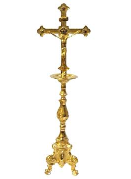 croce da altare dorata cm 60