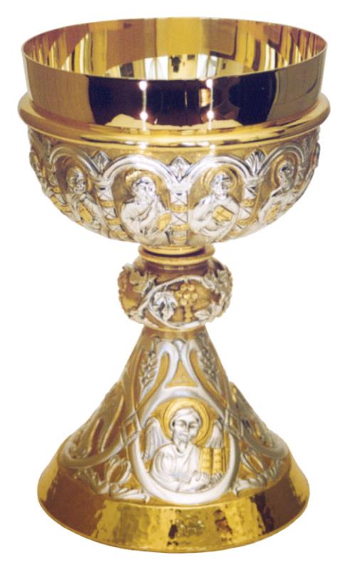 calice coppa argento apostoli Ø 10x19 cm