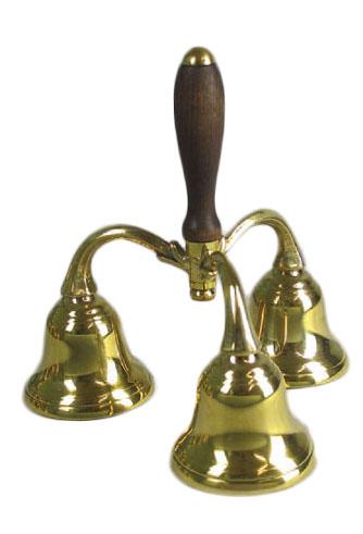 campanello 3 suoni ottone dorato e legno