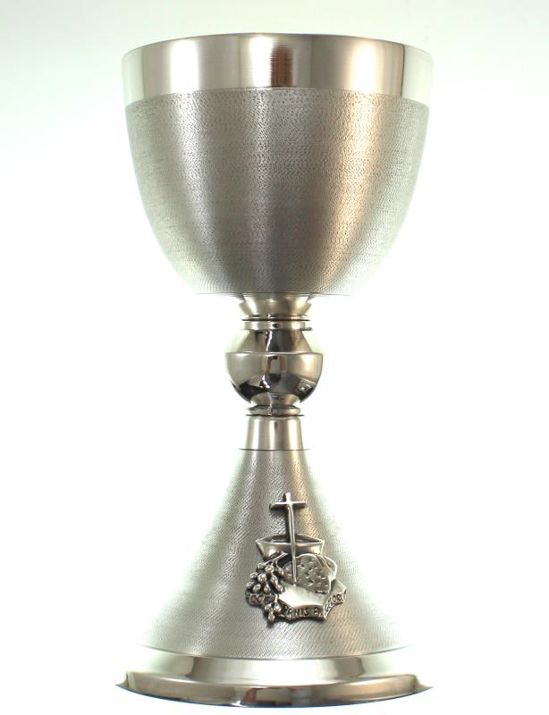 calice in ottone argentato Ø 10x20 cm