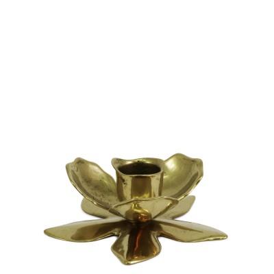 candeliere fior di loto in ottone lucido cm 5