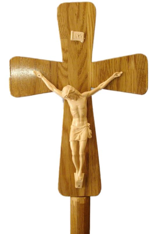 croce a stile legno con base